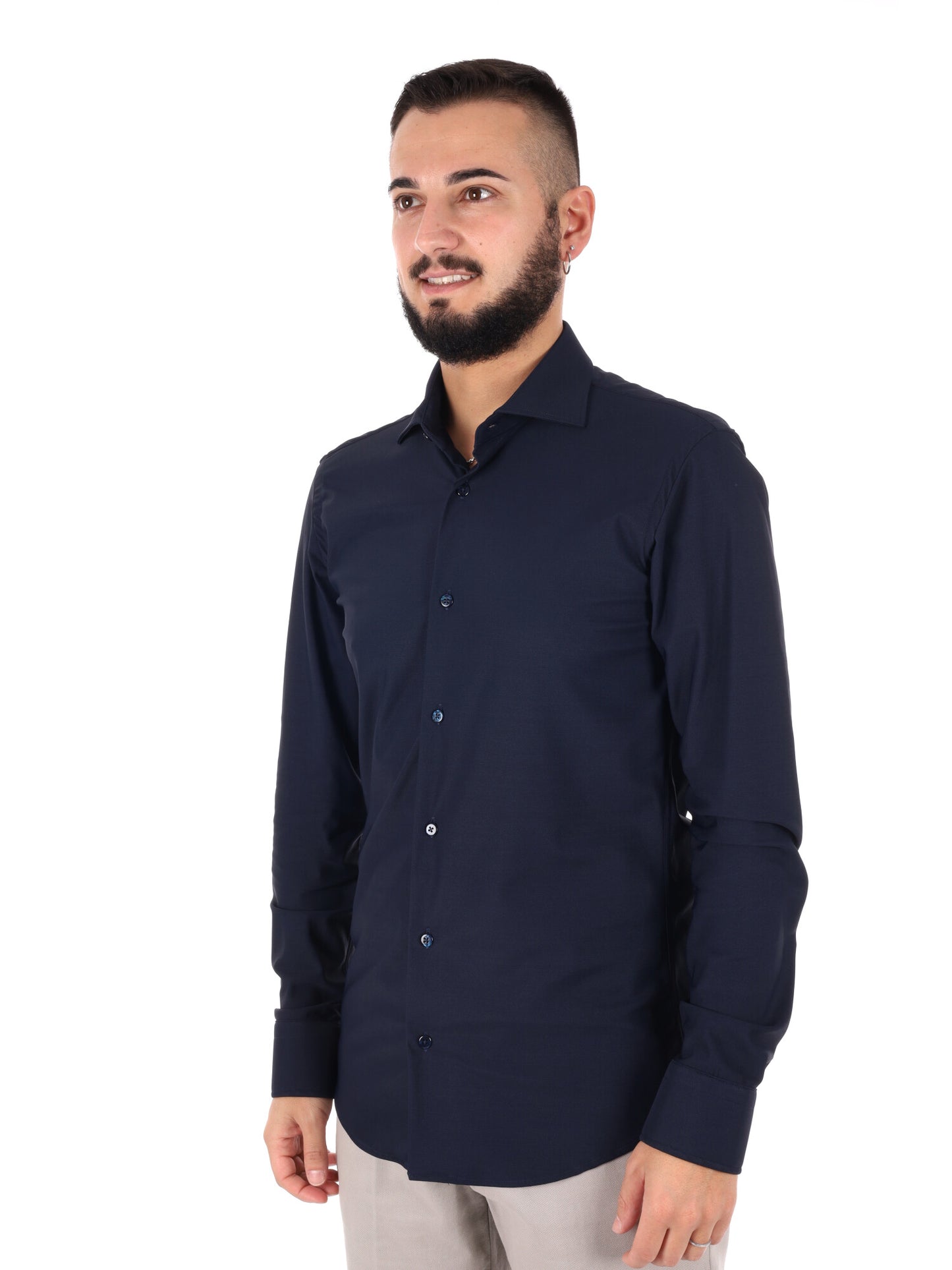Camicia da uomo FB New Infinity in blu per la primavera-estate