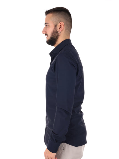 Camicia da uomo FB New Infinity in blu per la primavera-estate