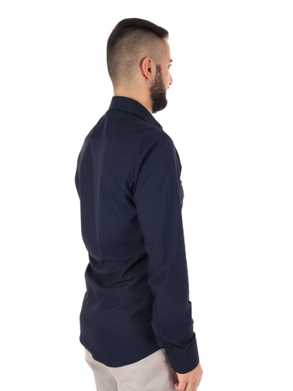 Camicia da uomo FB New Infinity in blu per la primavera-estate