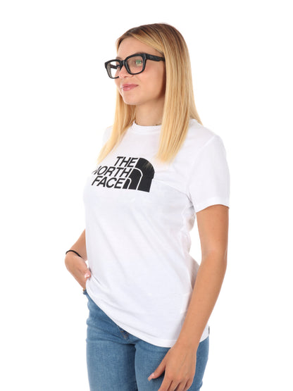 T-SHIRT BASIC CON LOGO THE NORTH FACE DONNA BIANCO-NERO