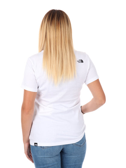 T-SHIRT BASIC CON LOGO THE NORTH FACE DONNA BIANCO-NERO