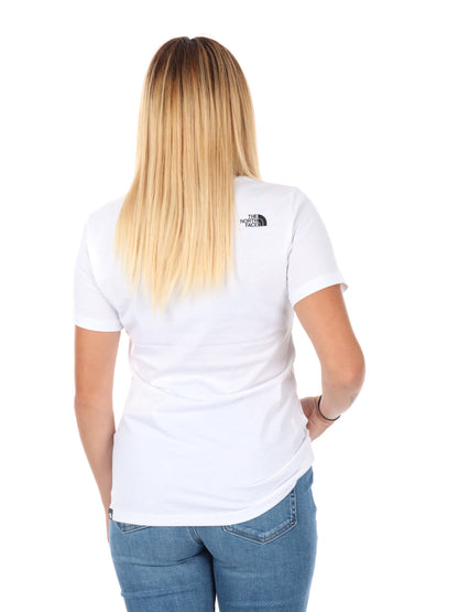 T-SHIRT BASIC CON LOGO THE NORTH FACE DONNA BIANCO-NERO
