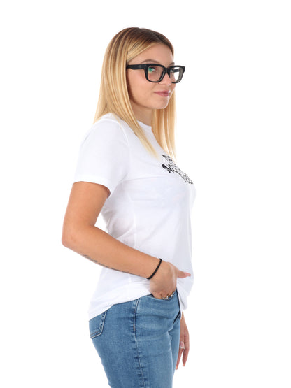 T-SHIRT BASIC CON LOGO THE NORTH FACE DONNA BIANCO-NERO