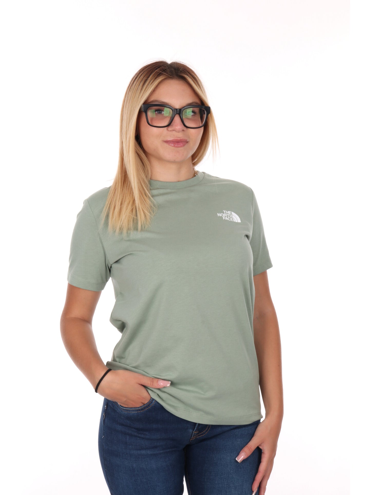 T-SHIRT GIROCOLLO BASIC DA DONNA SALVIA