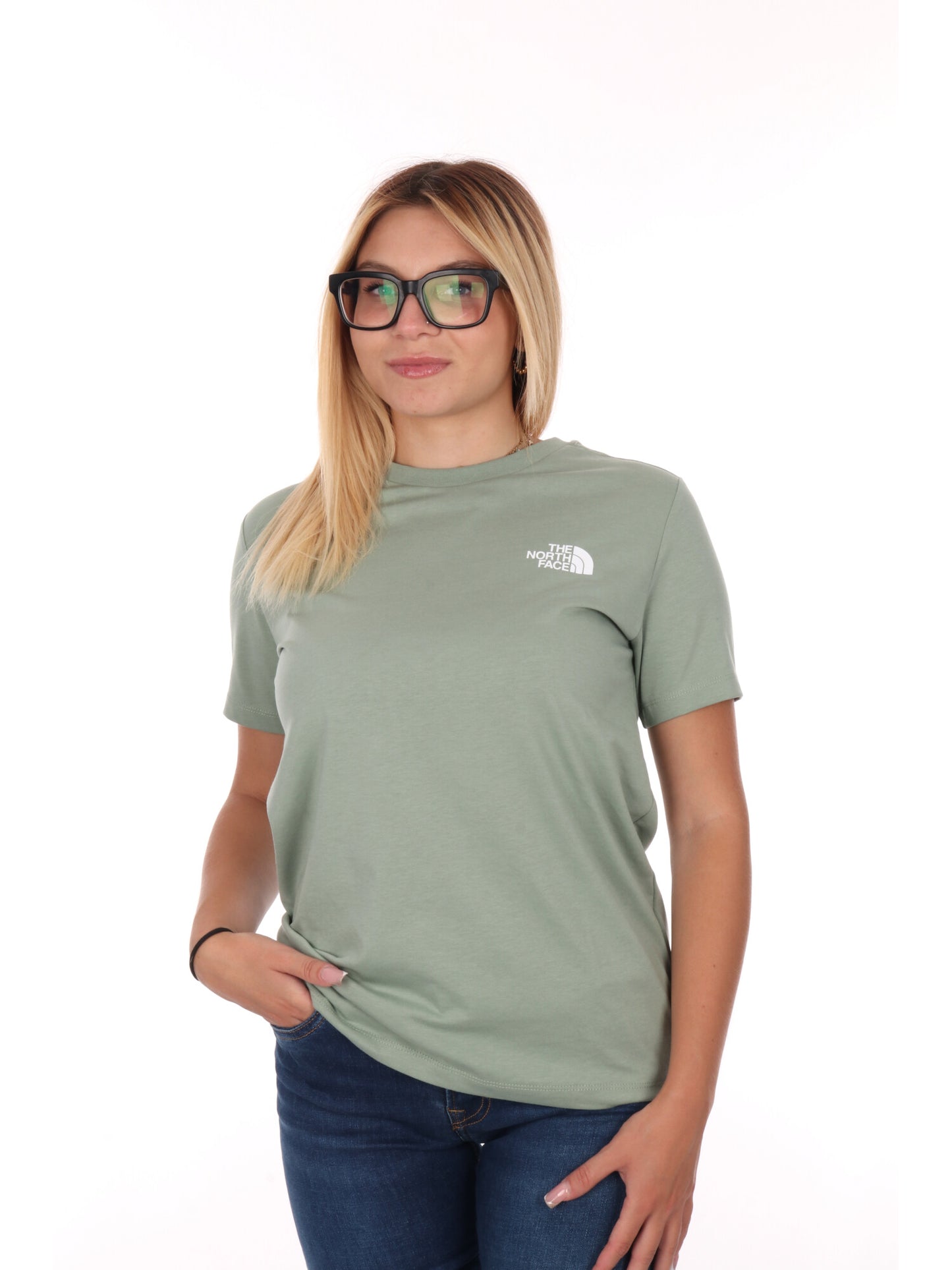 T-SHIRT GIROCOLLO BASIC DA DONNA SALVIA