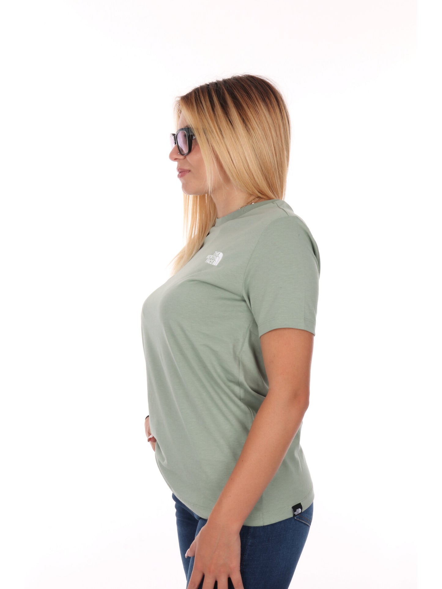 T-SHIRT GIROCOLLO BASIC DA DONNA SALVIA