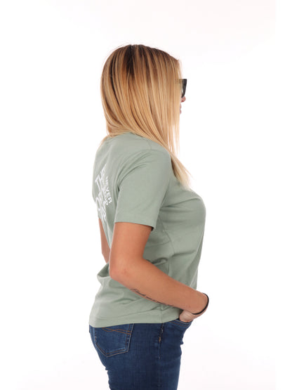 T-SHIRT GIROCOLLO BASIC DA DONNA SALVIA