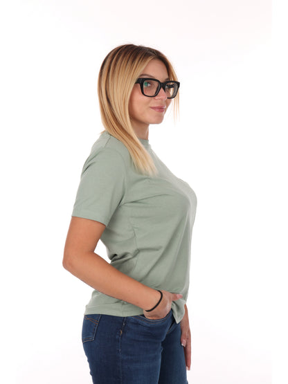 T-SHIRT GIROCOLLO BASIC DA DONNA SALVIA