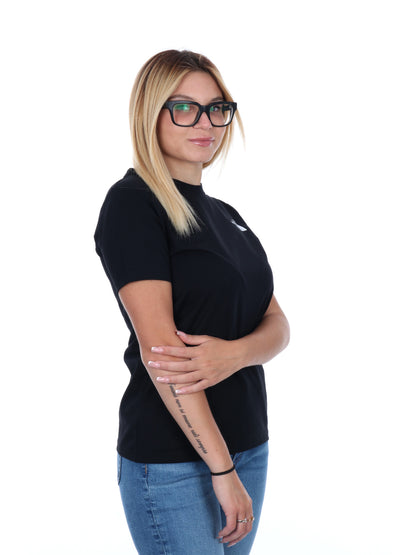T-SHIRT GIROCOLLO BASIC DA DONNA NERO