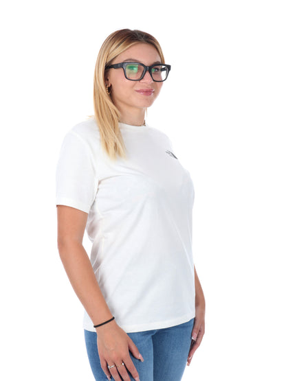 T-SHIRT GIROCOLLO BASIC DA DONNA PANNA