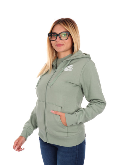 FELPA FULL ZIP E CAPPUCCIO THE NORTH FACE DA DONNA SALVIA