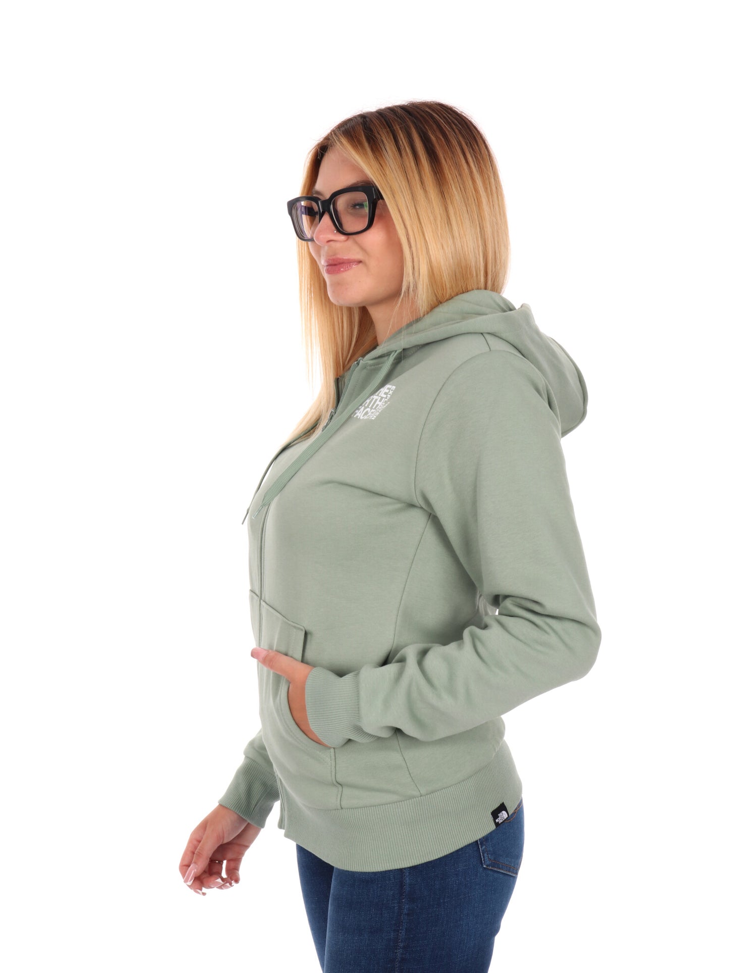 FELPA FULL ZIP E CAPPUCCIO THE NORTH FACE DA DONNA SALVIA