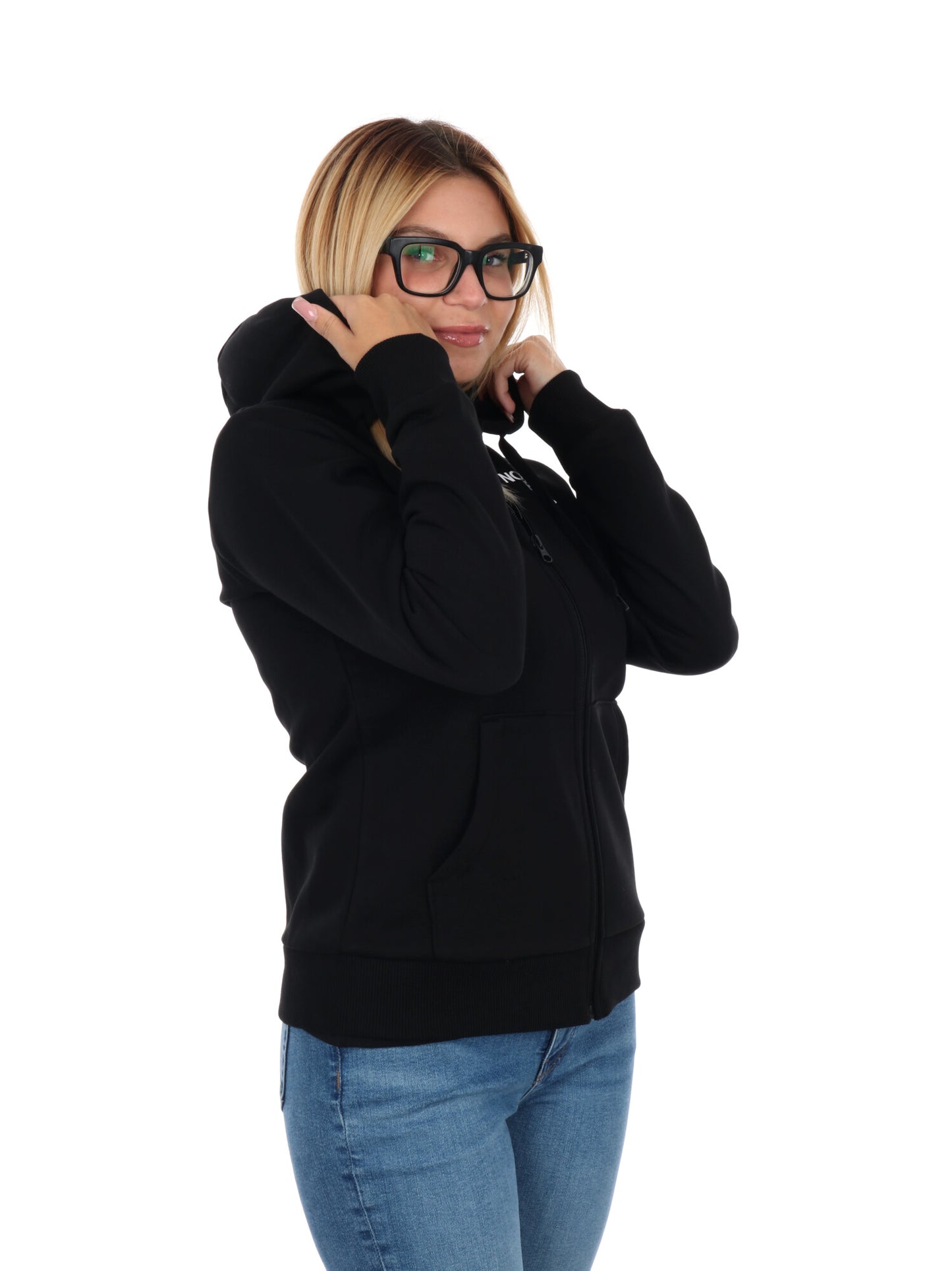 FELPA FULL ZIP E CAPPUCCIO THE NORTH FACE DA DONNA NERO