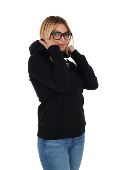 FELPA FULL ZIP E CAPPUCCIO THE NORTH FACE DA DONNA NERO