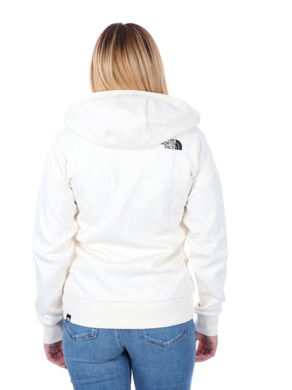 FELPA FULL ZIP E CAPPUCCIO THE NORTH FACE DA DONNA PANNA