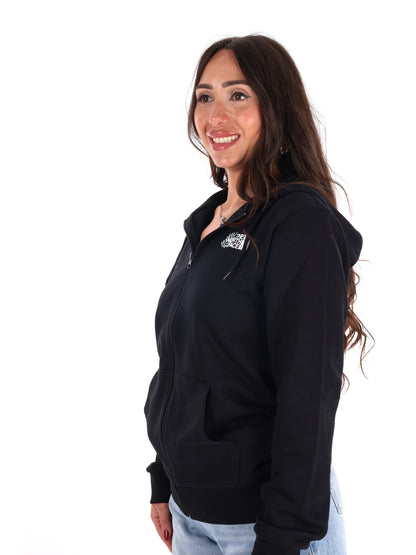 Felpa The North Face Blanca full zip da donna nera