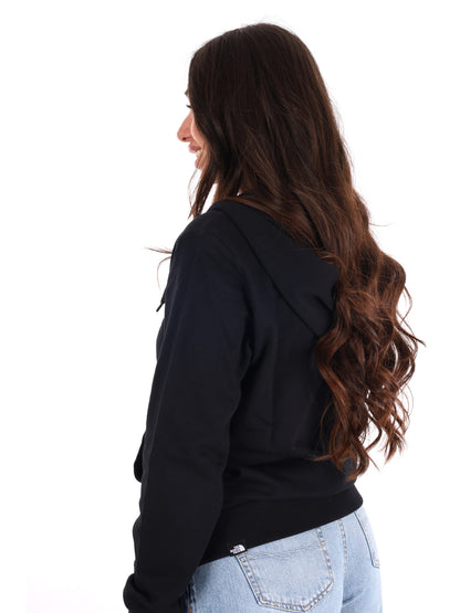 Felpa The North Face Blanca full zip da donna nera