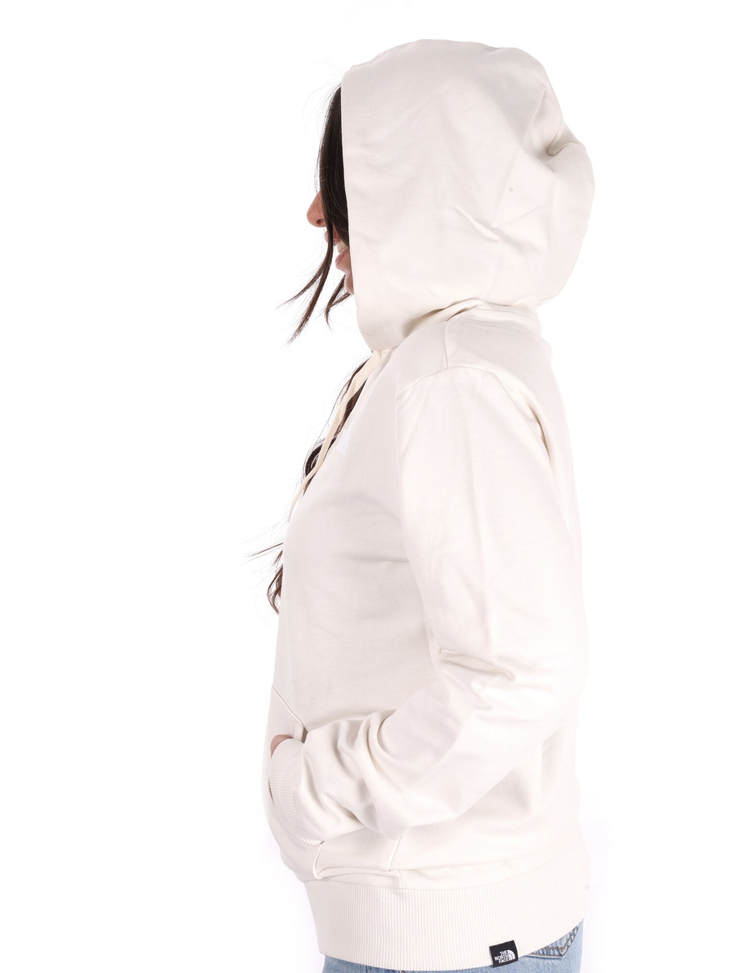Felpa The North Face Blanca con zip full beige da donna