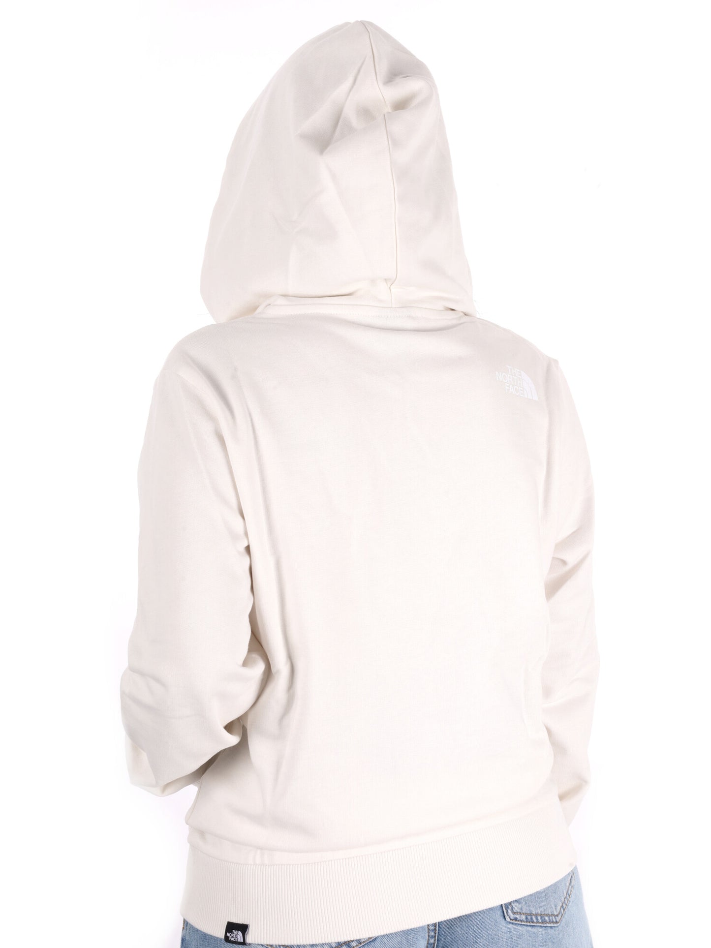 Felpa The North Face Blanca con zip full beige da donna