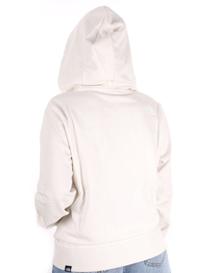 Felpa The North Face Blanca con zip full beige da donna
