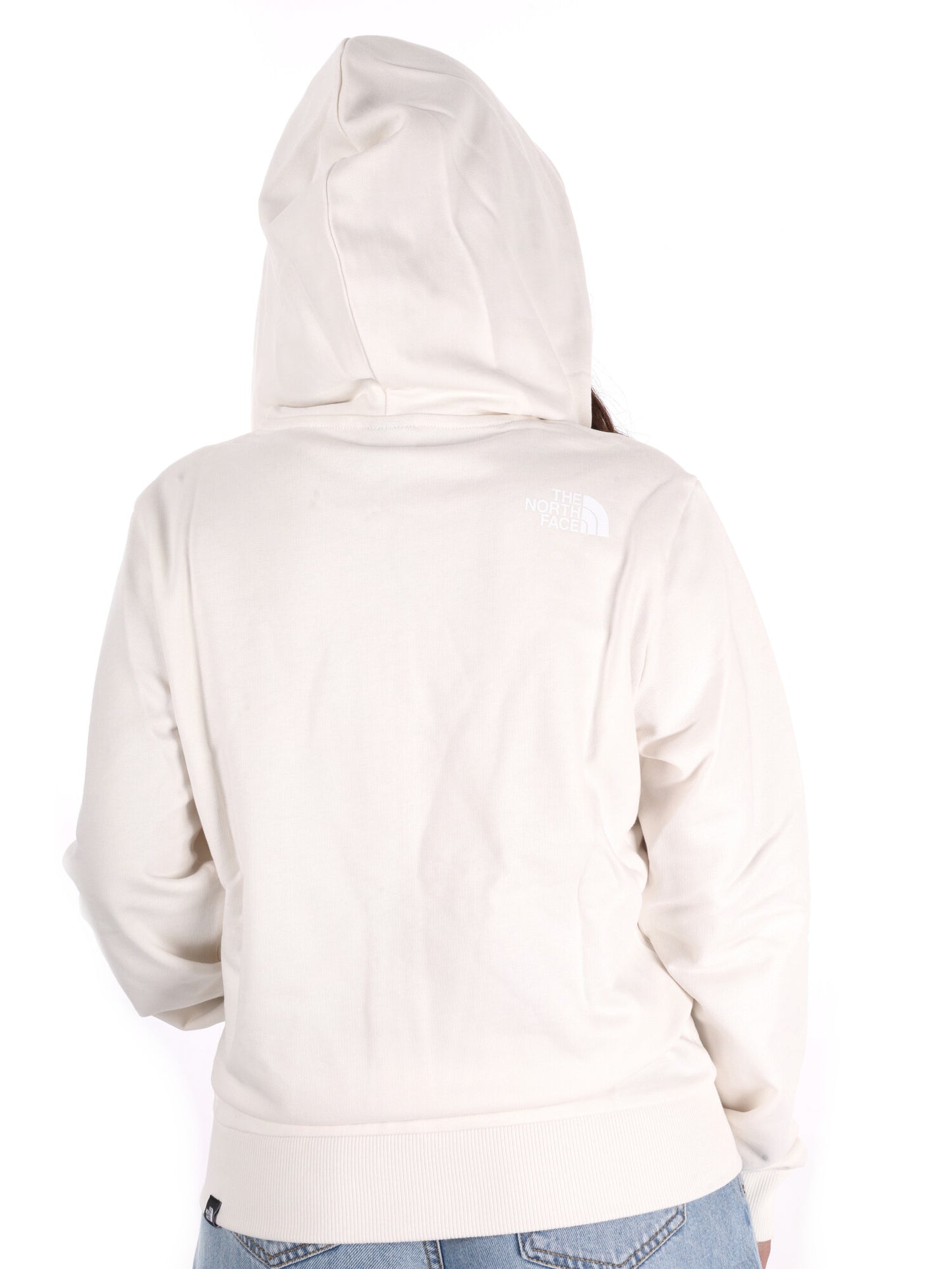 Felpa The North Face Blanca con zip full beige da donna