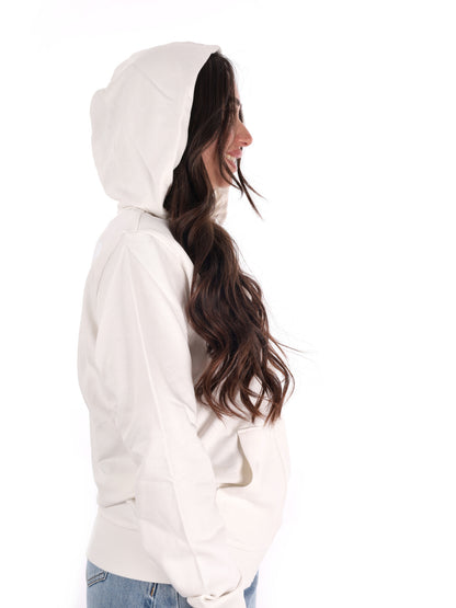 Felpa The North Face Blanca con zip full beige da donna