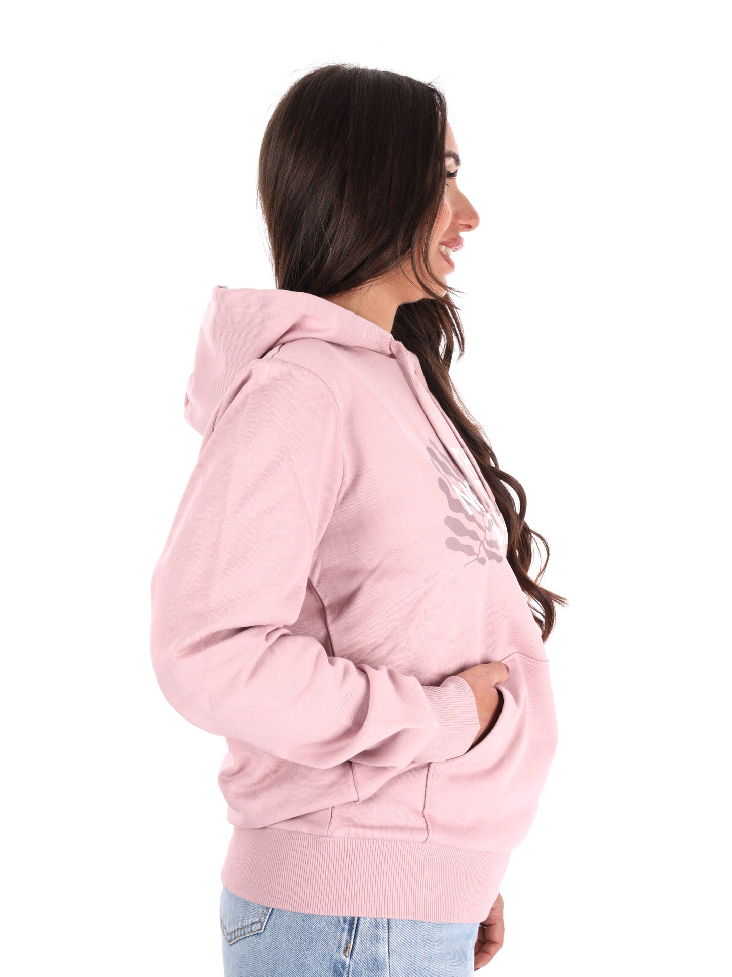 Felpa con cappuccio The North Face TNF Blanca da donna fucsia