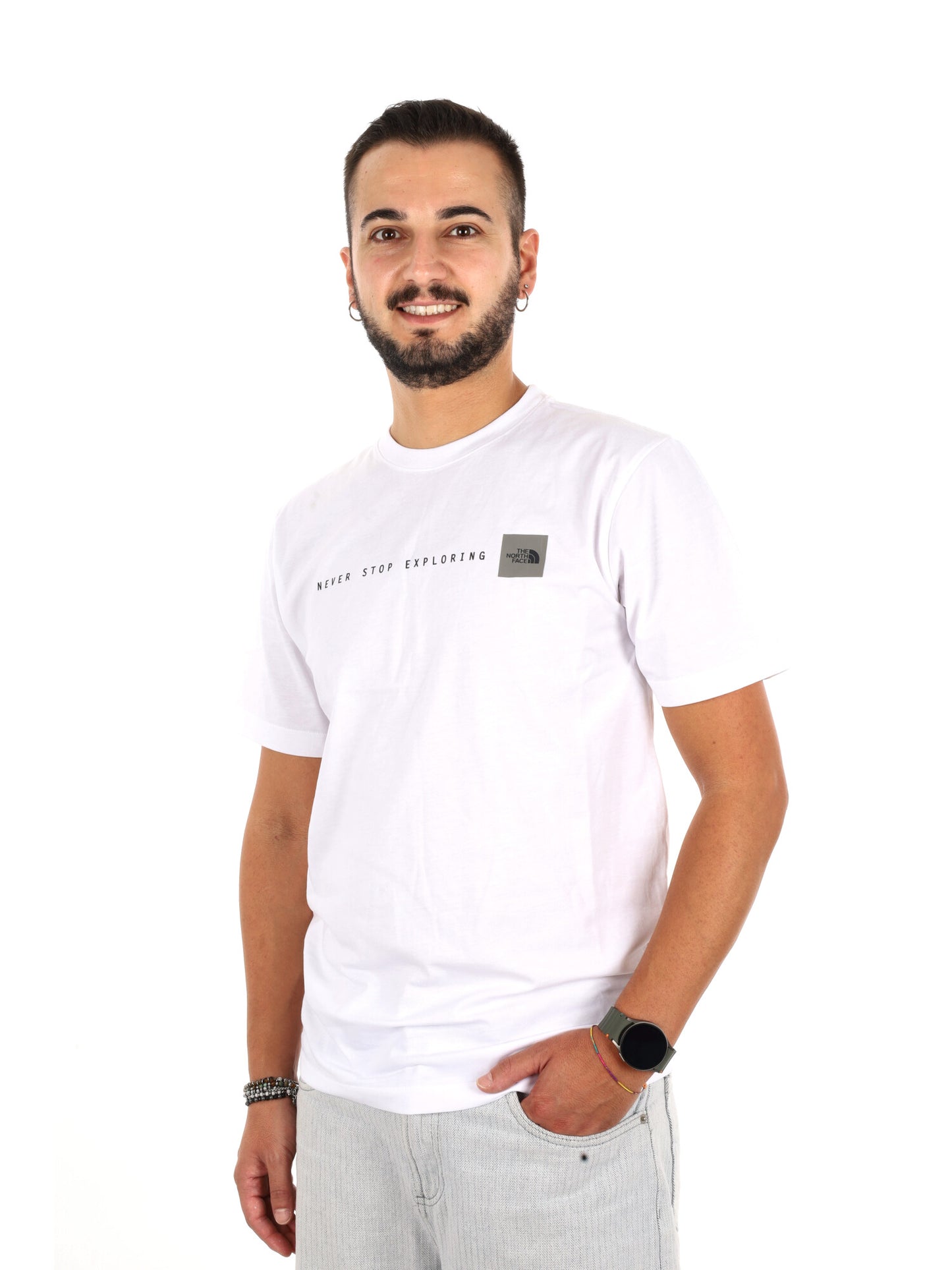 The North Face Never Stop Exploring, t-shirt maniche corte da uomo bianca