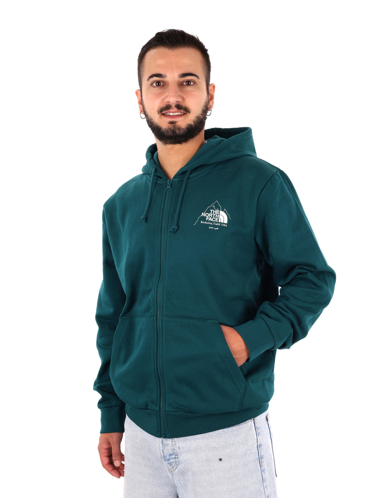 The North Face Sibli Reg Fzip, felpa da uomo verde