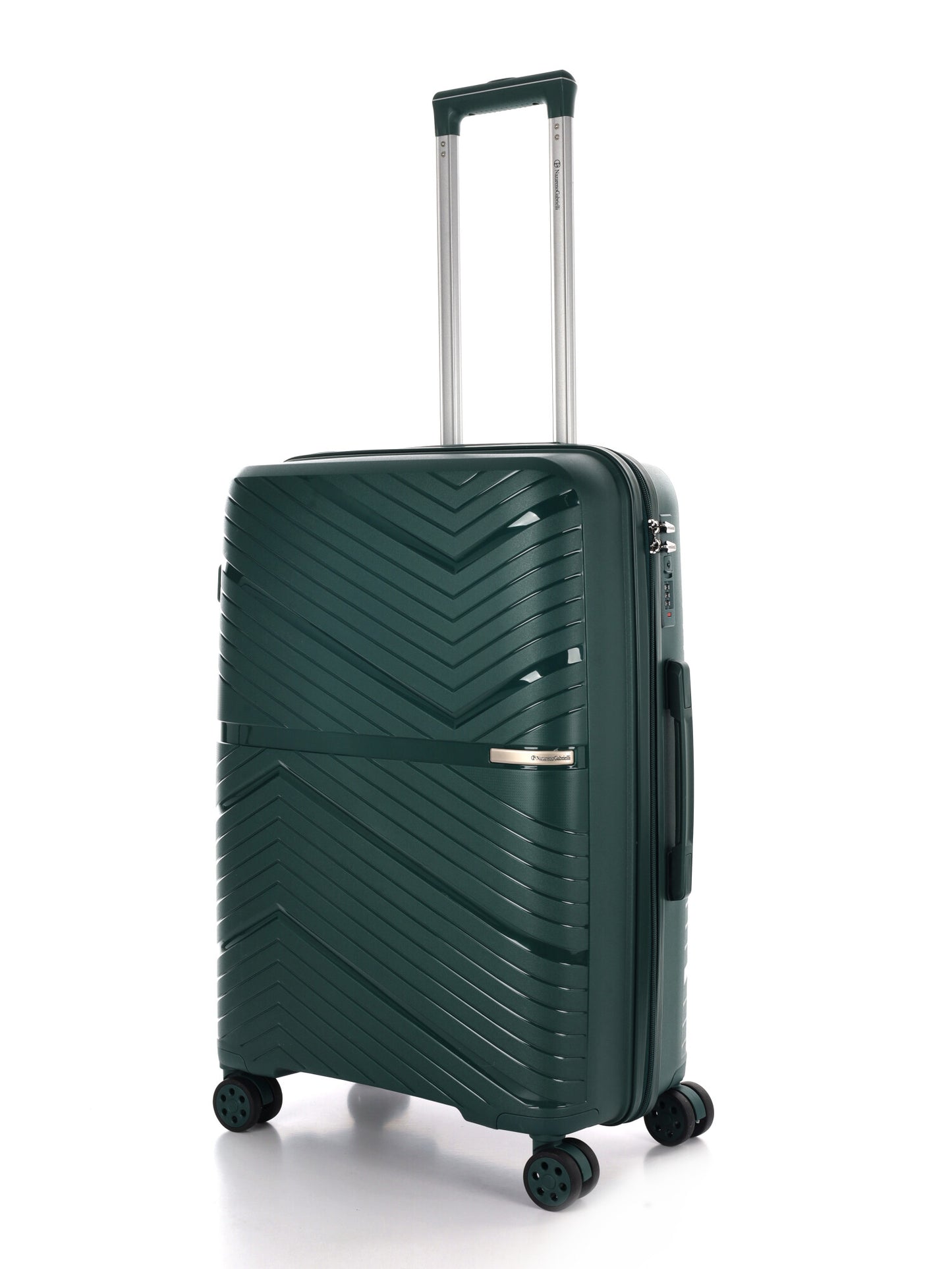 Valigia rigida Nazzareno Gabrielli verde, medio formato unisex