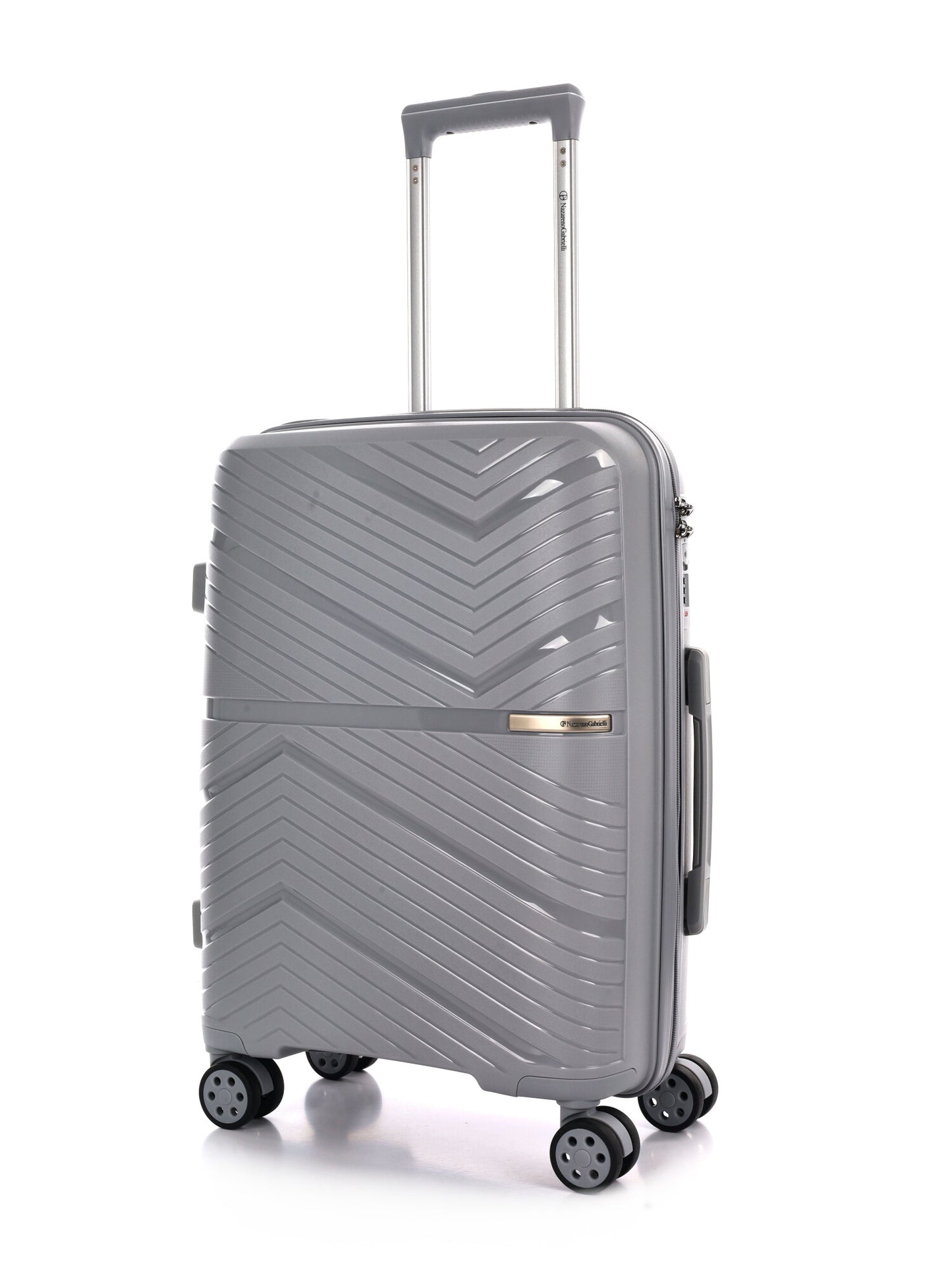 Trolley rigido unisex in argento Nazzareno Gabrielli