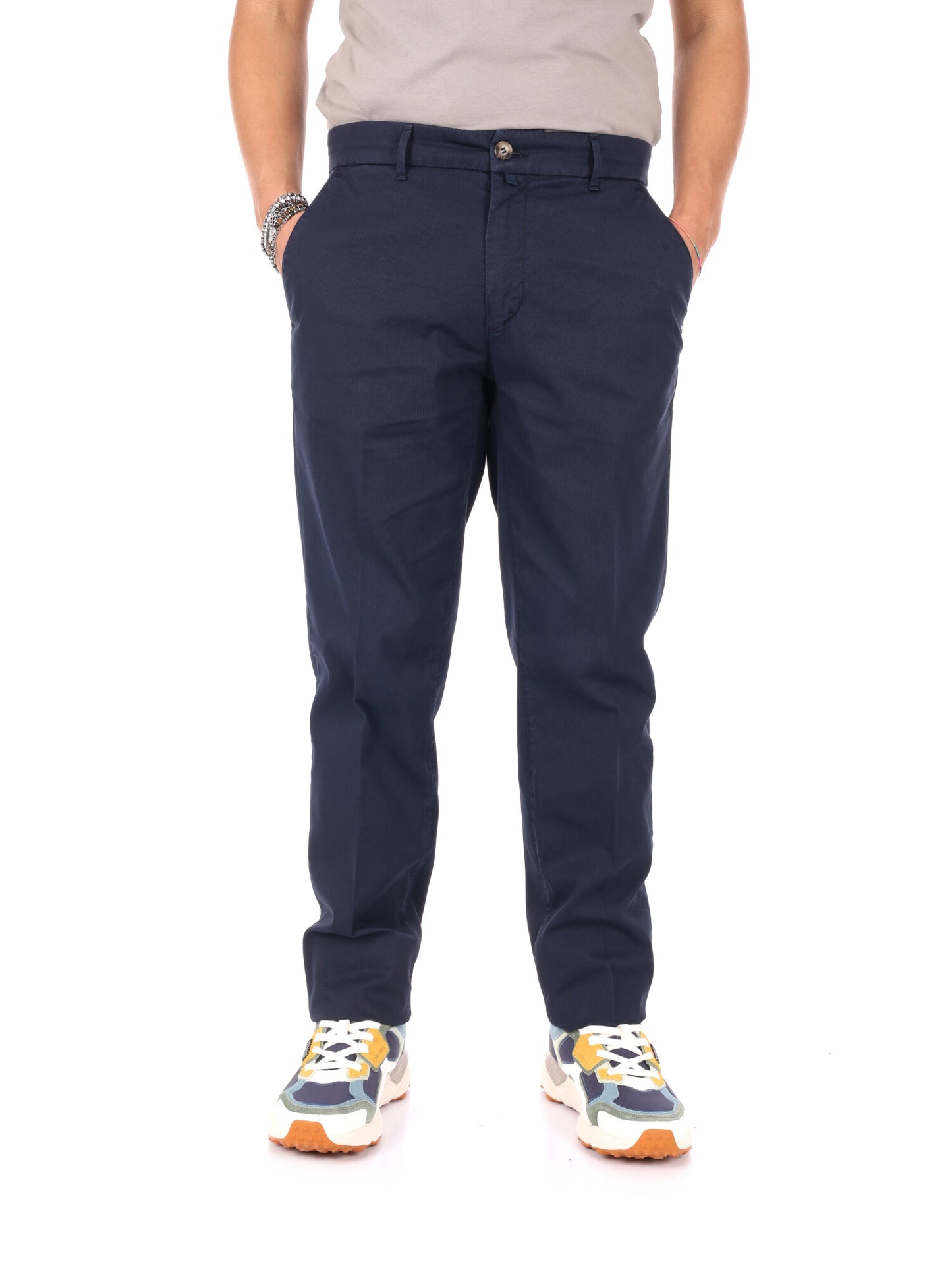 Pantaloni piqué Navigare da uomo blu per la primavera