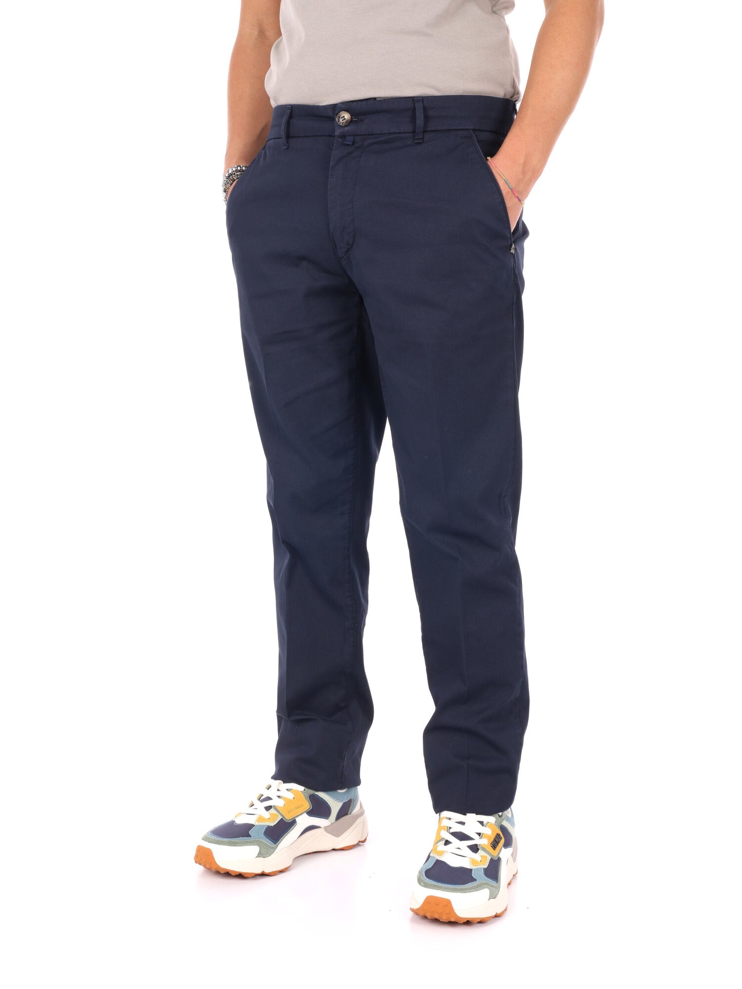 Pantaloni piqué Navigare da uomo blu per la primavera