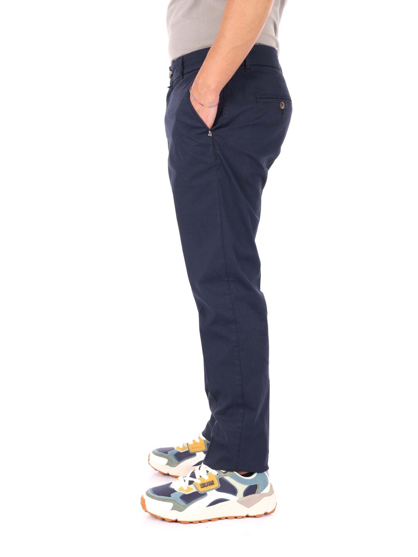 Pantaloni piqué Navigare da uomo blu per la primavera