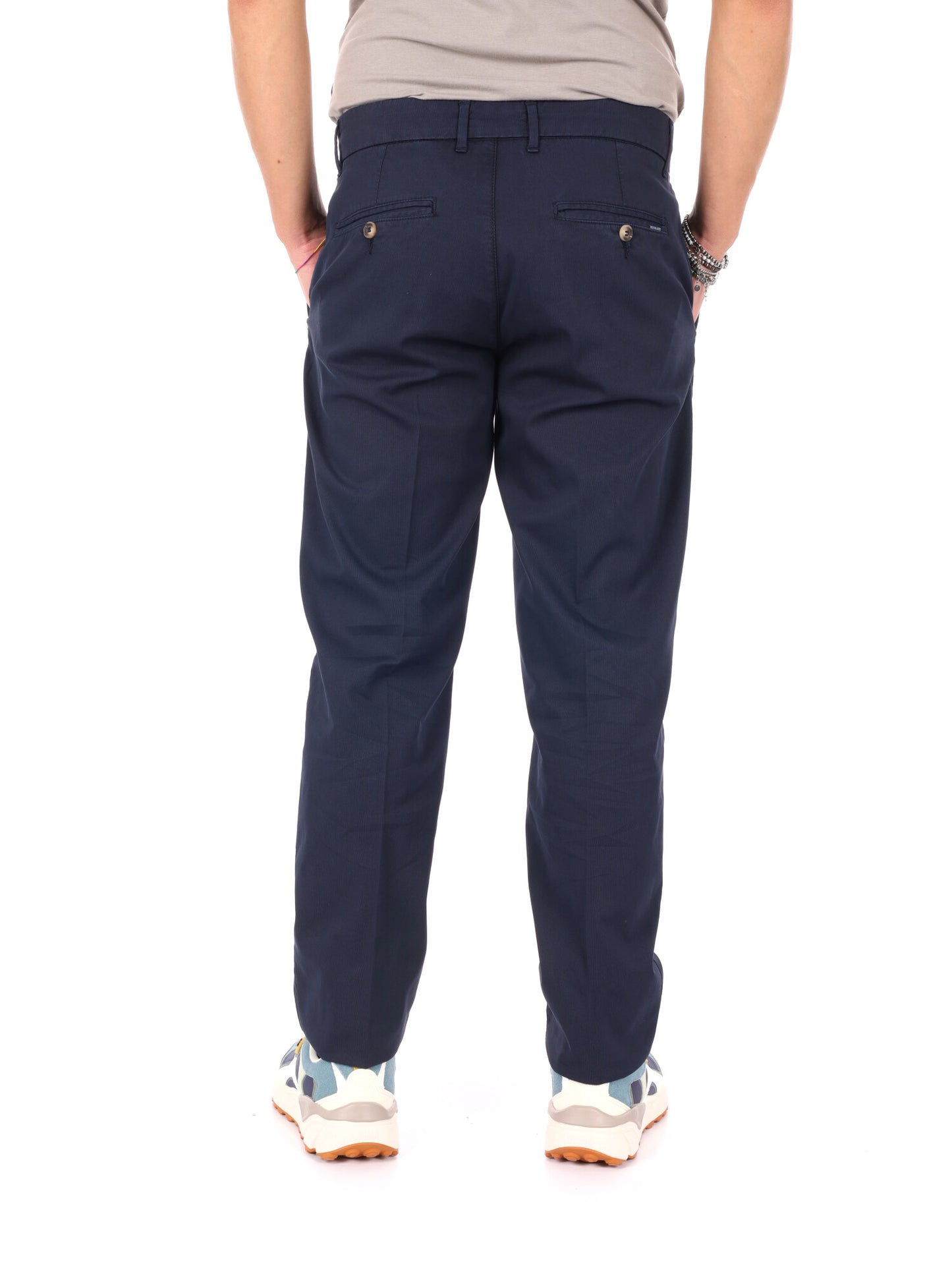 Pantaloni piqué Navigare da uomo blu per la primavera