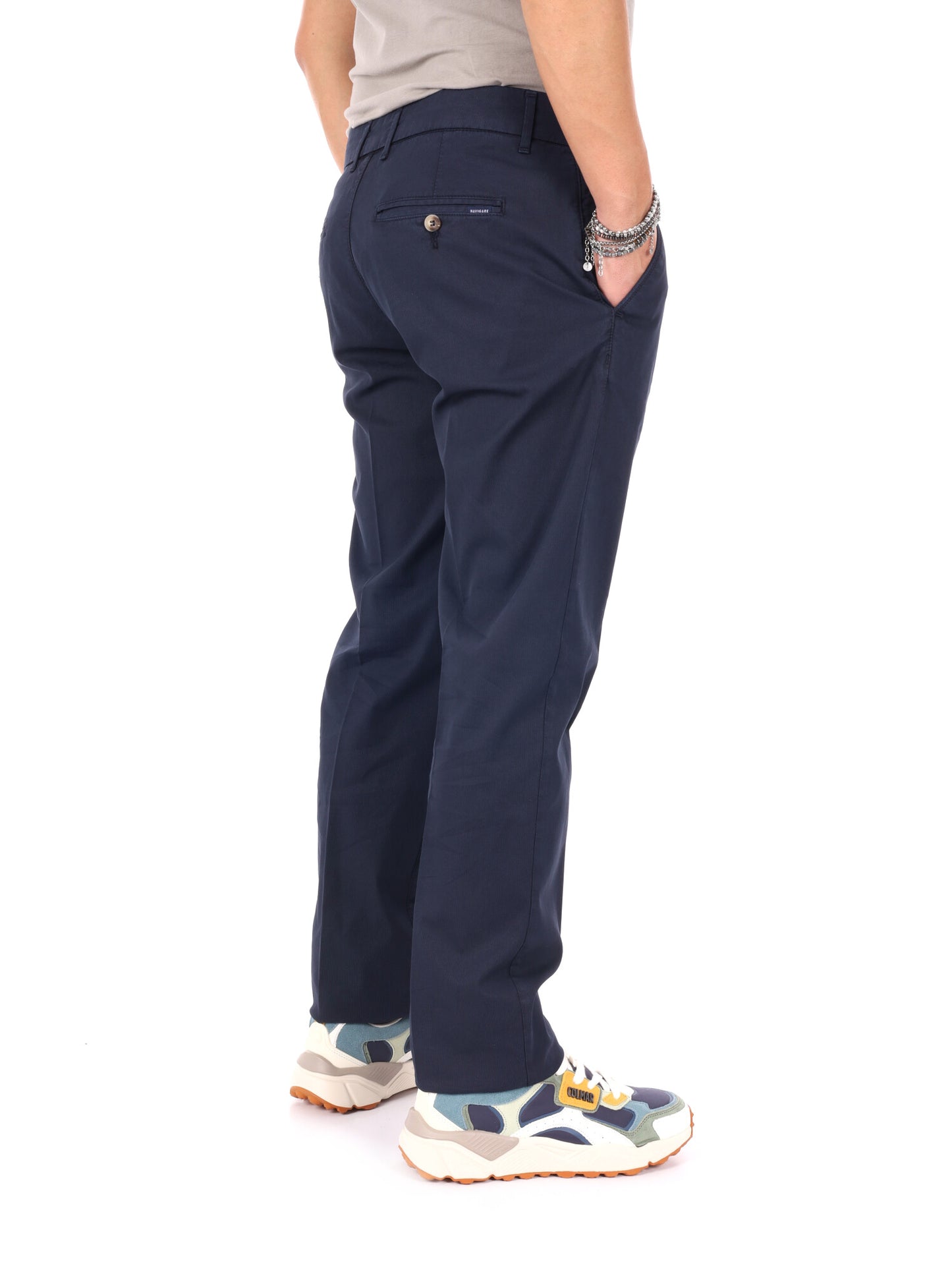 Pantaloni piqué Navigare da uomo blu per la primavera