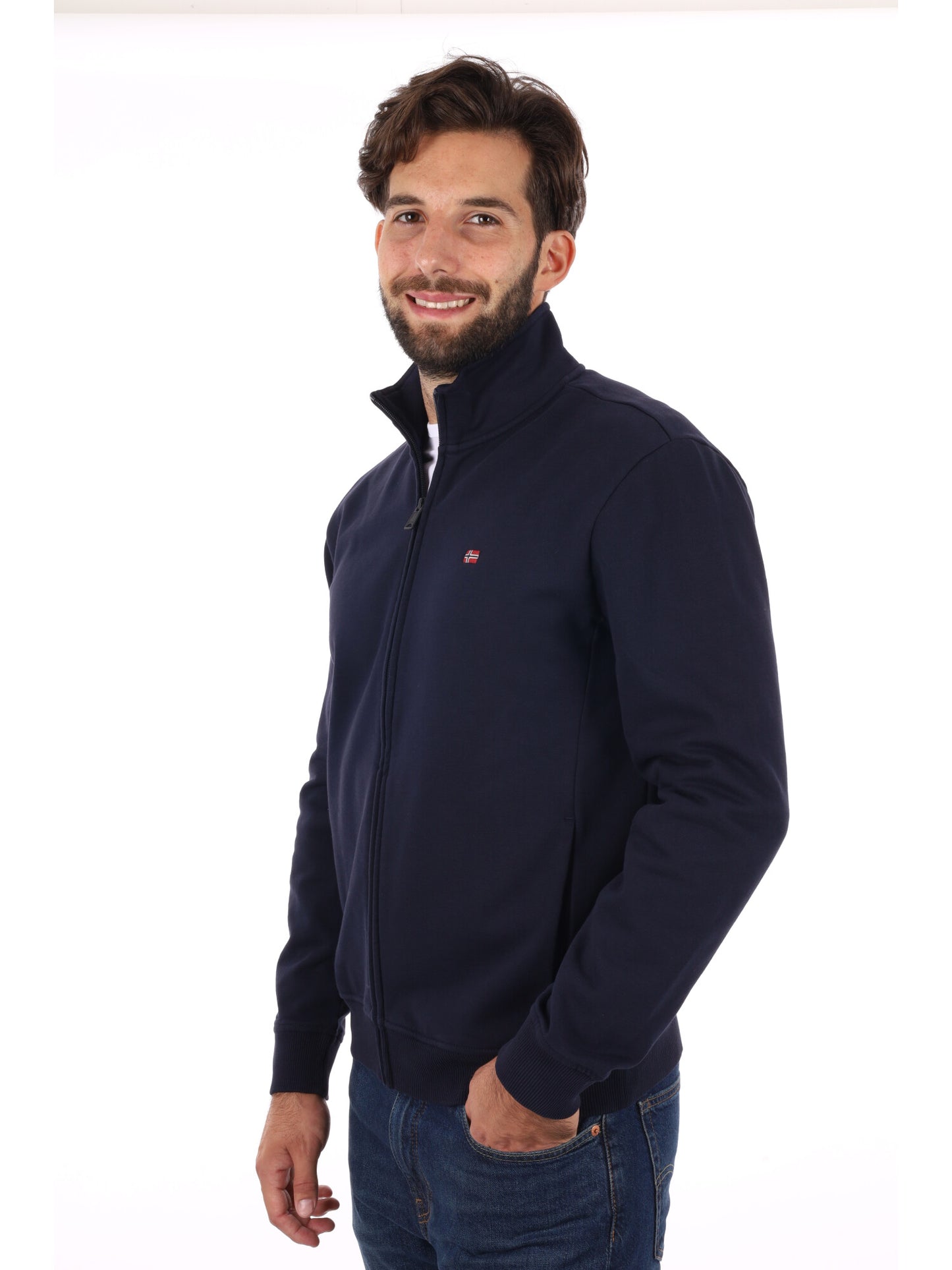 FELPA CON ZIP BALIS NAPAPIJRI DA UOMO BLU