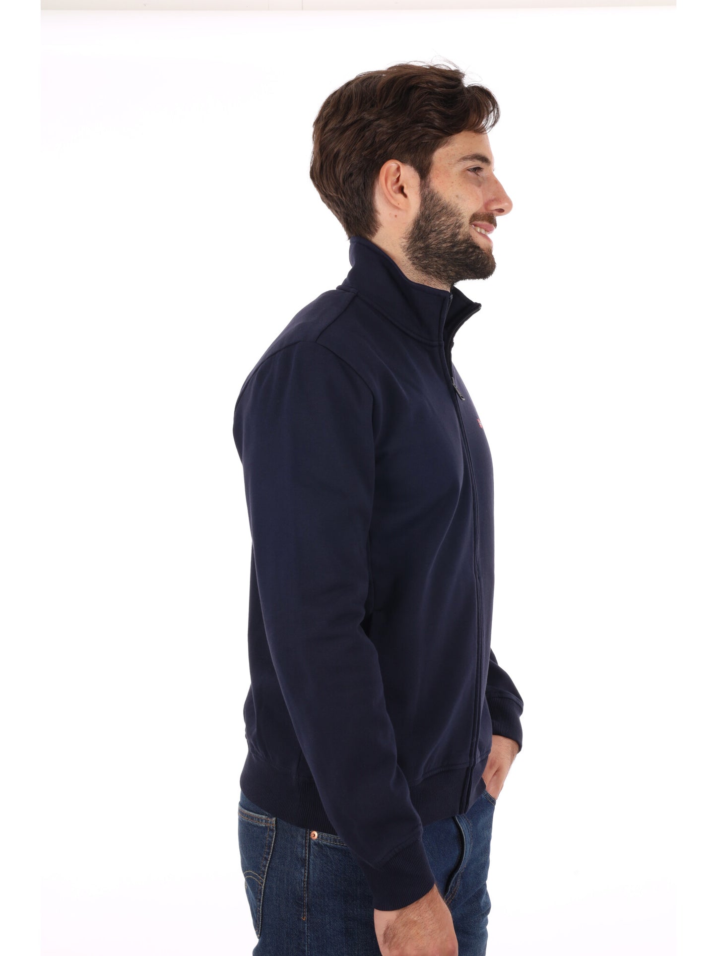 FELPA CON ZIP BALIS NAPAPIJRI DA UOMO BLU