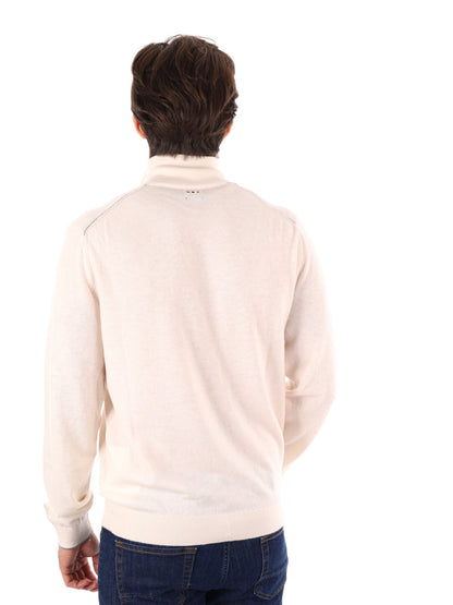 MAGLIONE DI LANA CON MEZZA ZIP DAMAVAND NAPAPIJRI DA UOMO BEIGE
