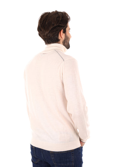MAGLIONE DI LANA CON MEZZA ZIP DAMAVAND NAPAPIJRI DA UOMO BEIGE