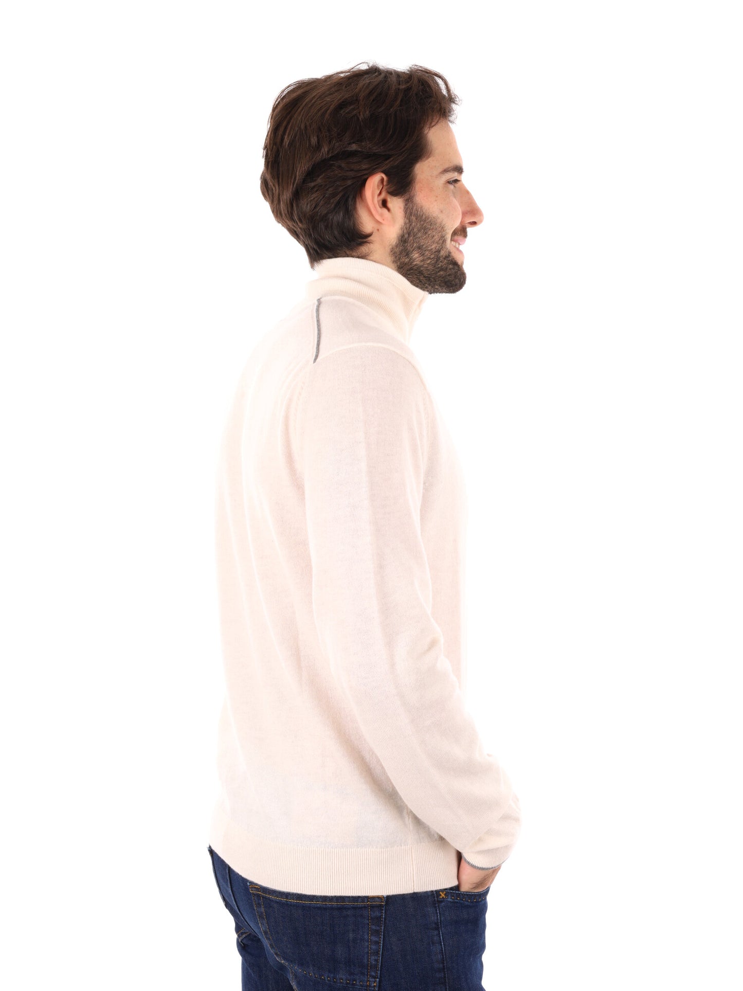 MAGLIONE DI LANA CON MEZZA ZIP DAMAVAND NAPAPIJRI DA UOMO BEIGE