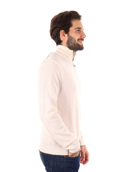 MAGLIONE DI LANA CON MEZZA ZIP DAMAVAND NAPAPIJRI DA UOMO BEIGE