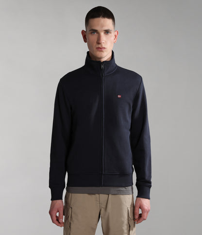 Felpa con zip Napapijri Balis da uomo blu