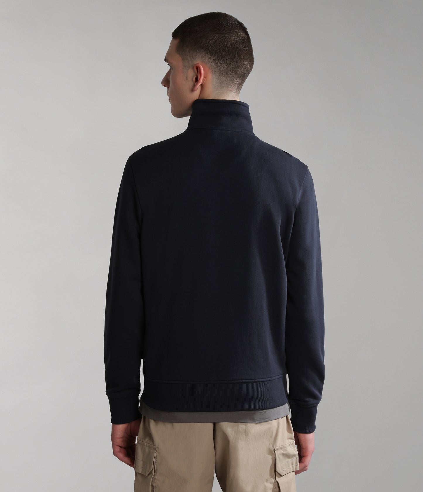 Felpa con zip Napapijri Balis da uomo blu