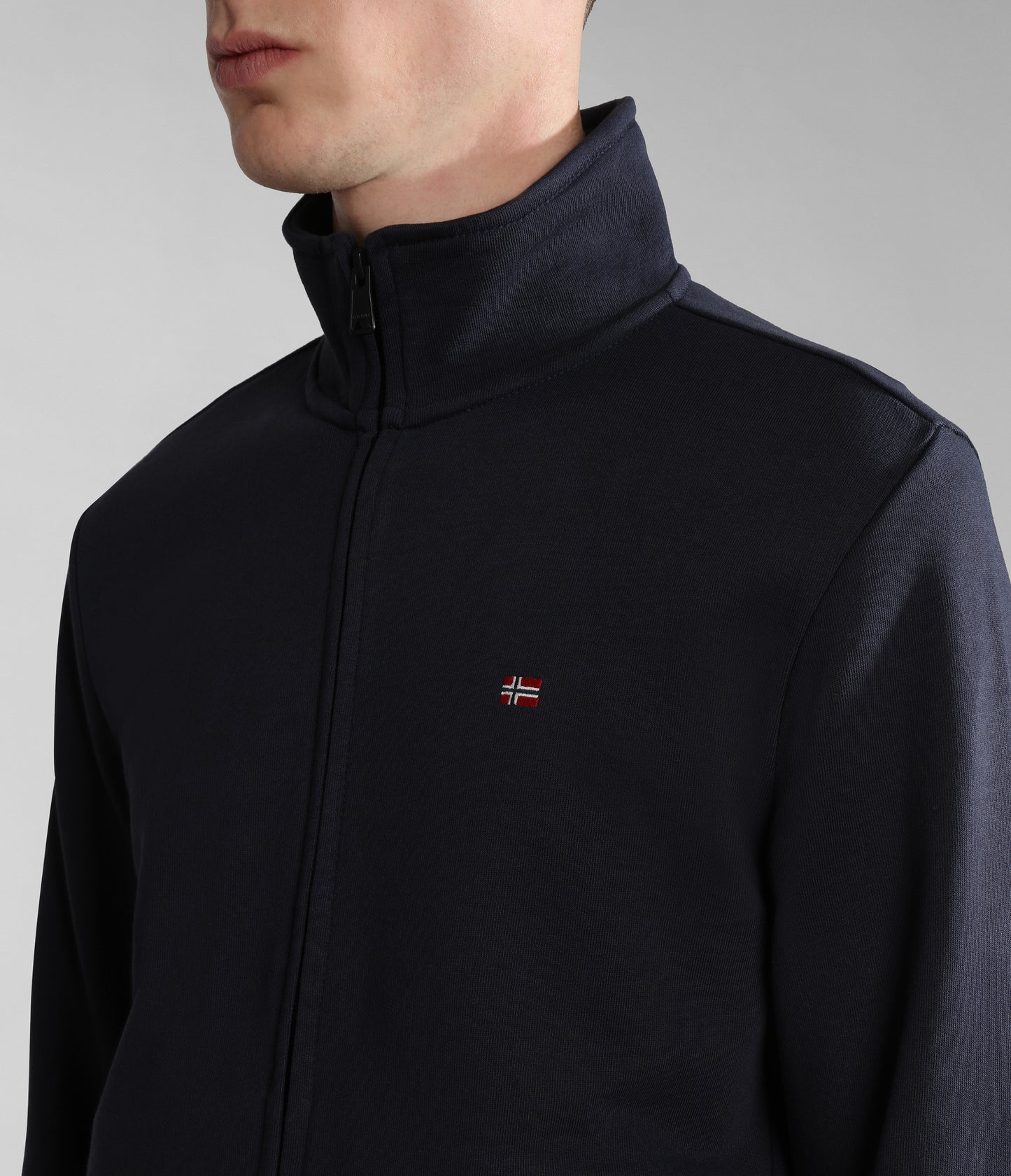 Felpa con zip Napapijri Balis da uomo blu