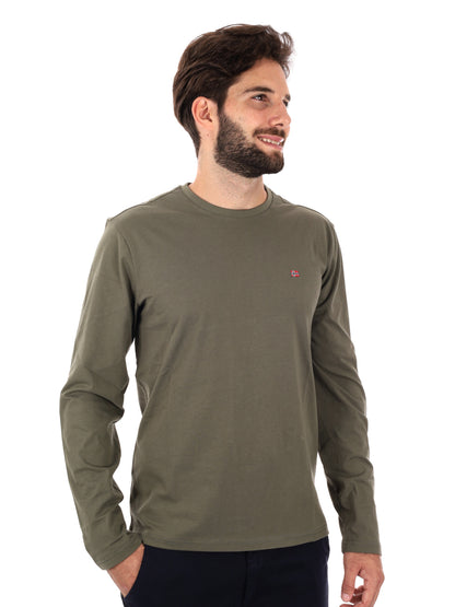 MAGLIA SALIS A MANICA LUNGA  NAPAPIJRI DA UOMO VERDE