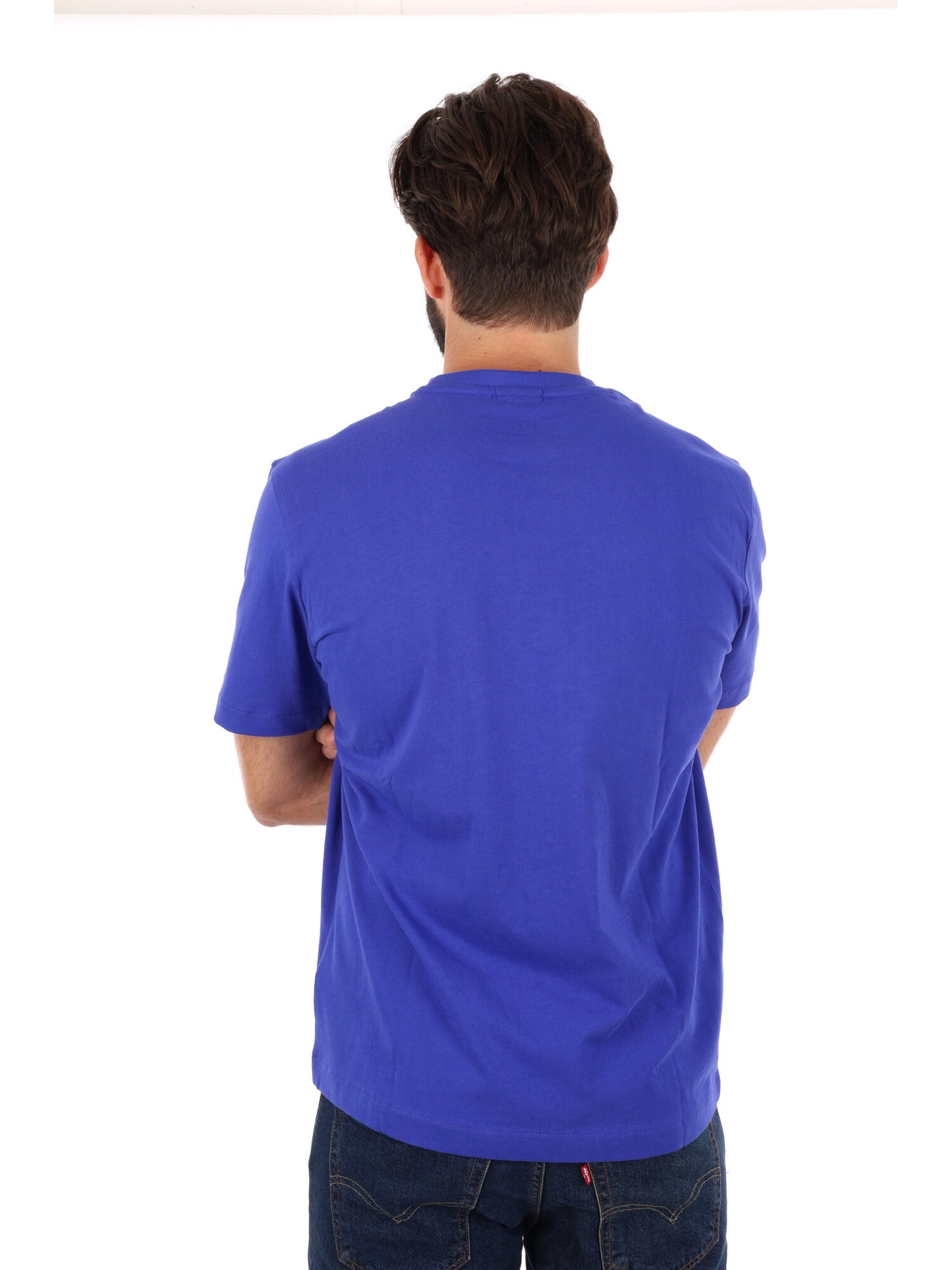 T-SHIRT BOX LOGO NAPAPIJRI DA UOMO BLU ROYAL