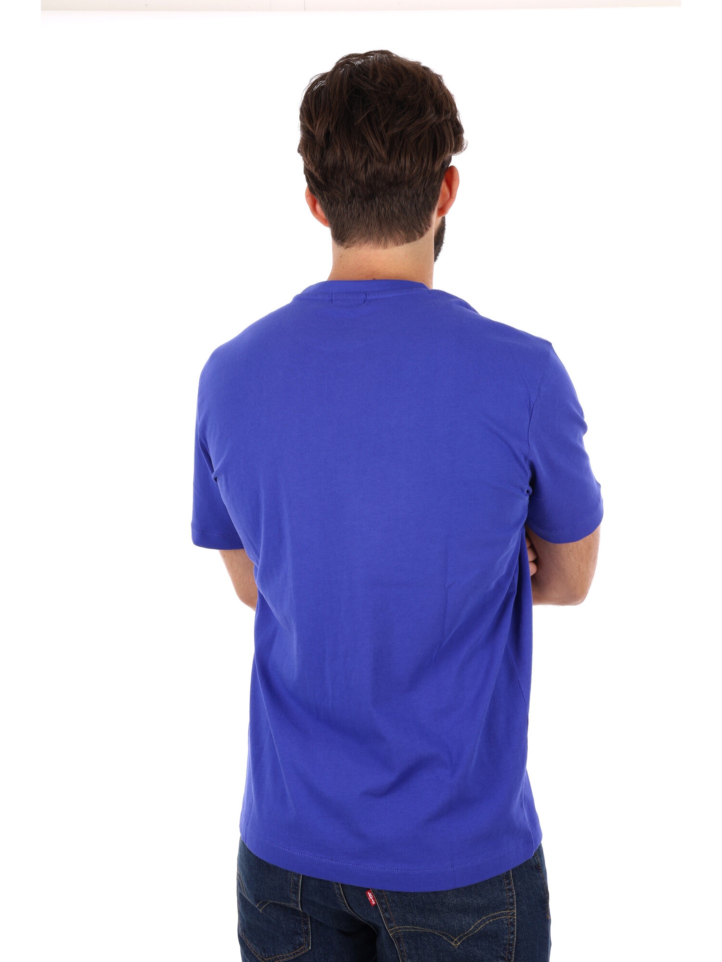 T-SHIRT BOX LOGO NAPAPIJRI DA UOMO BLU ROYAL