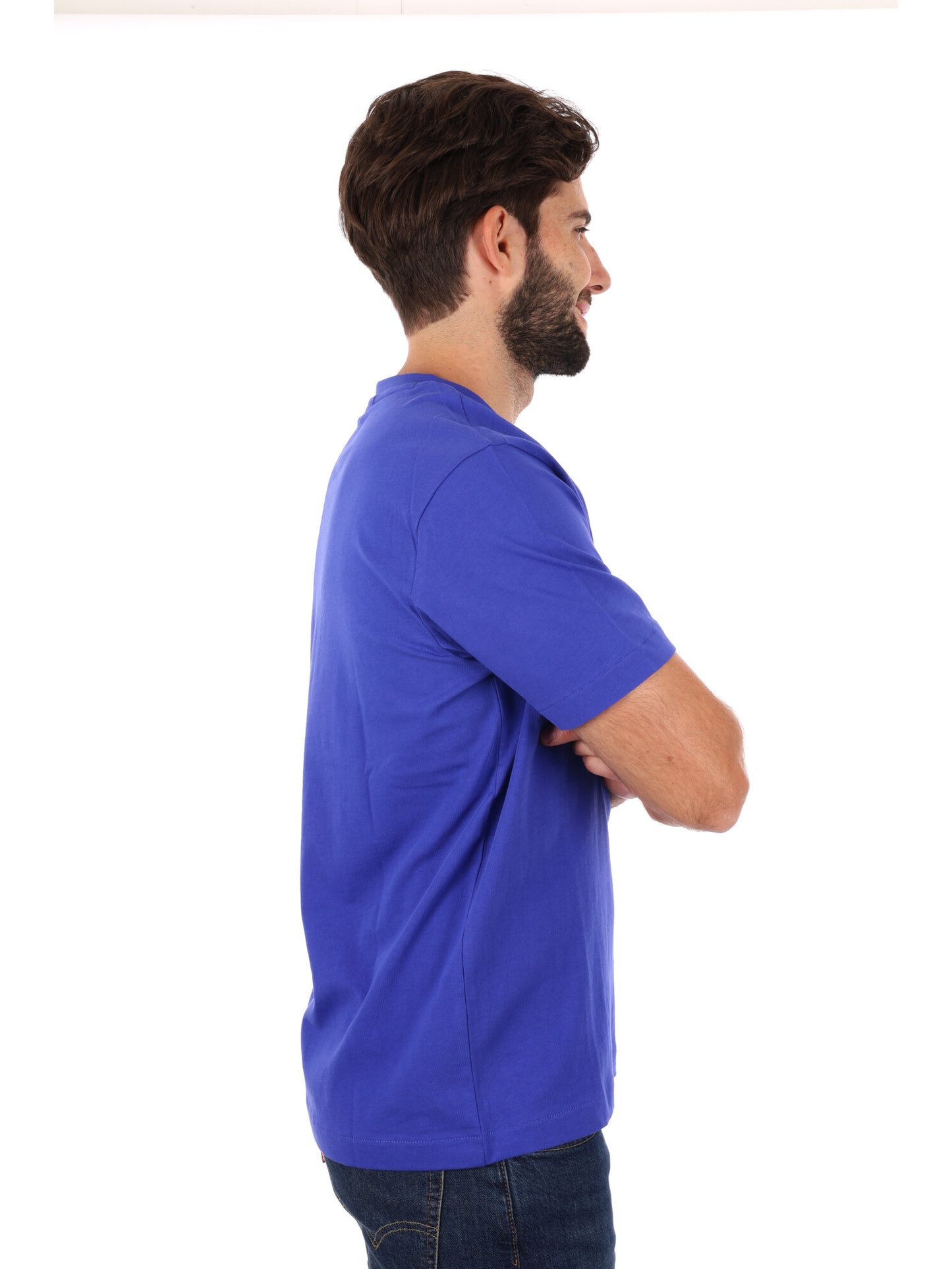 T-SHIRT BOX LOGO NAPAPIJRI DA UOMO BLU ROYAL