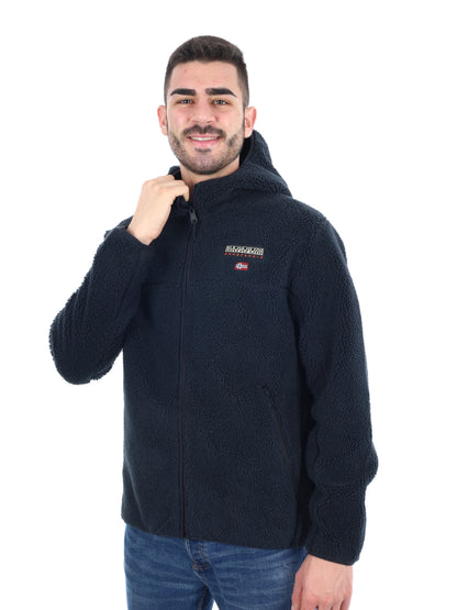 SHERPA CON CAPPUCCIO TYNIK NAPAPIJRI DA UOMO NERO